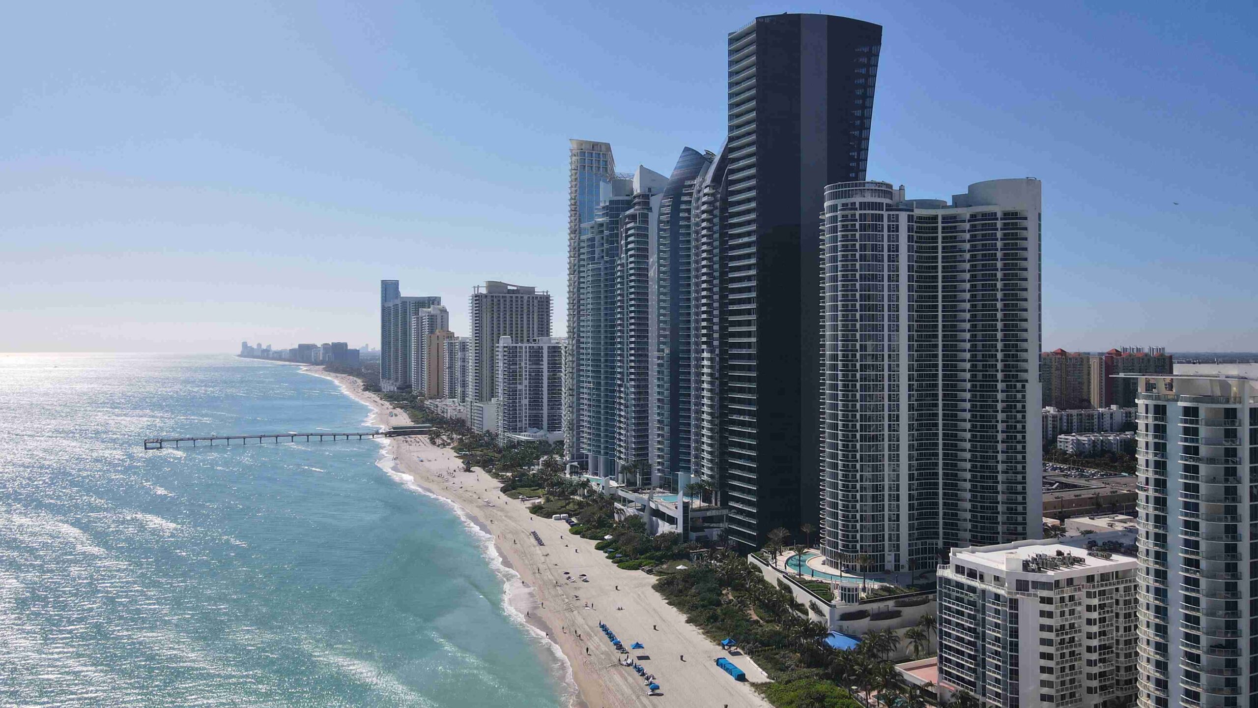 Drone with Pier - Sunny Isles Beach (Courtesy GMCVB)