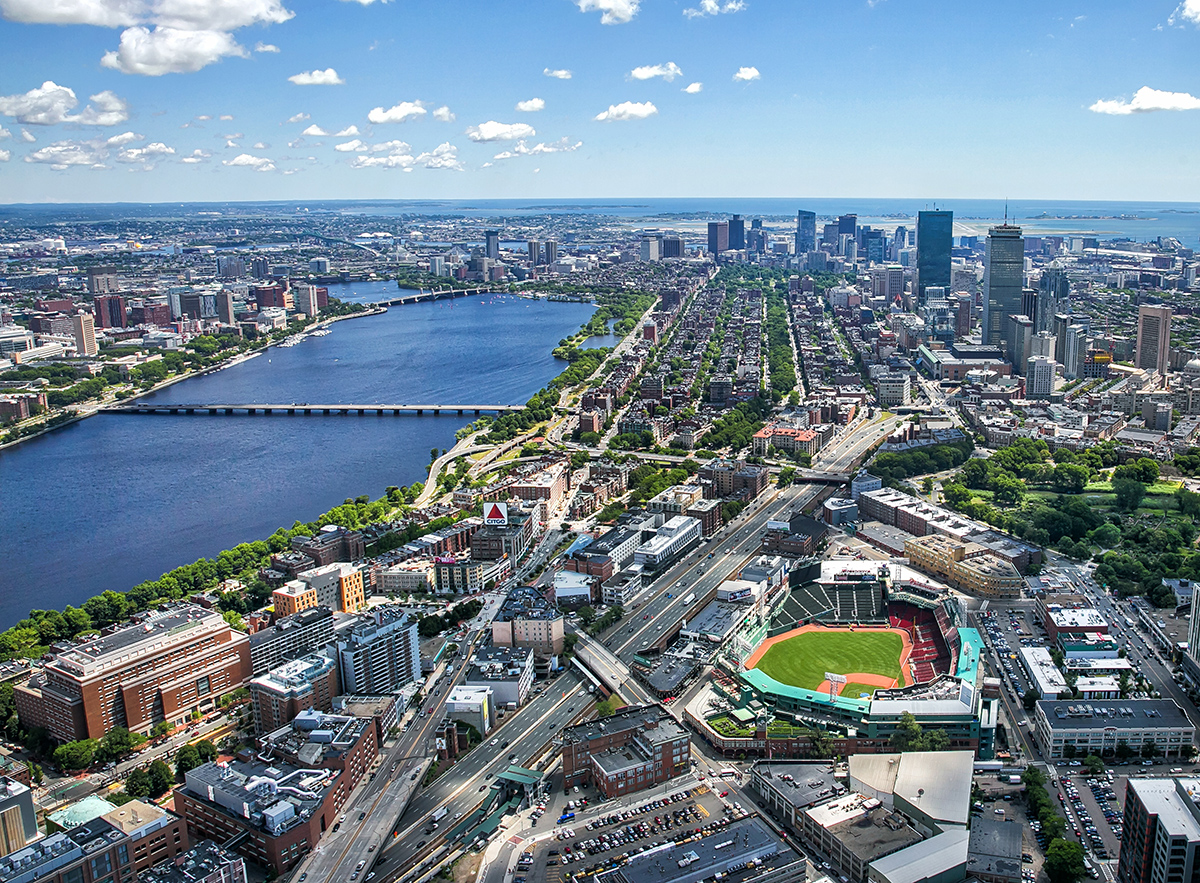 Boston Aerial Fenway Park (©Kyle Klein Photography)