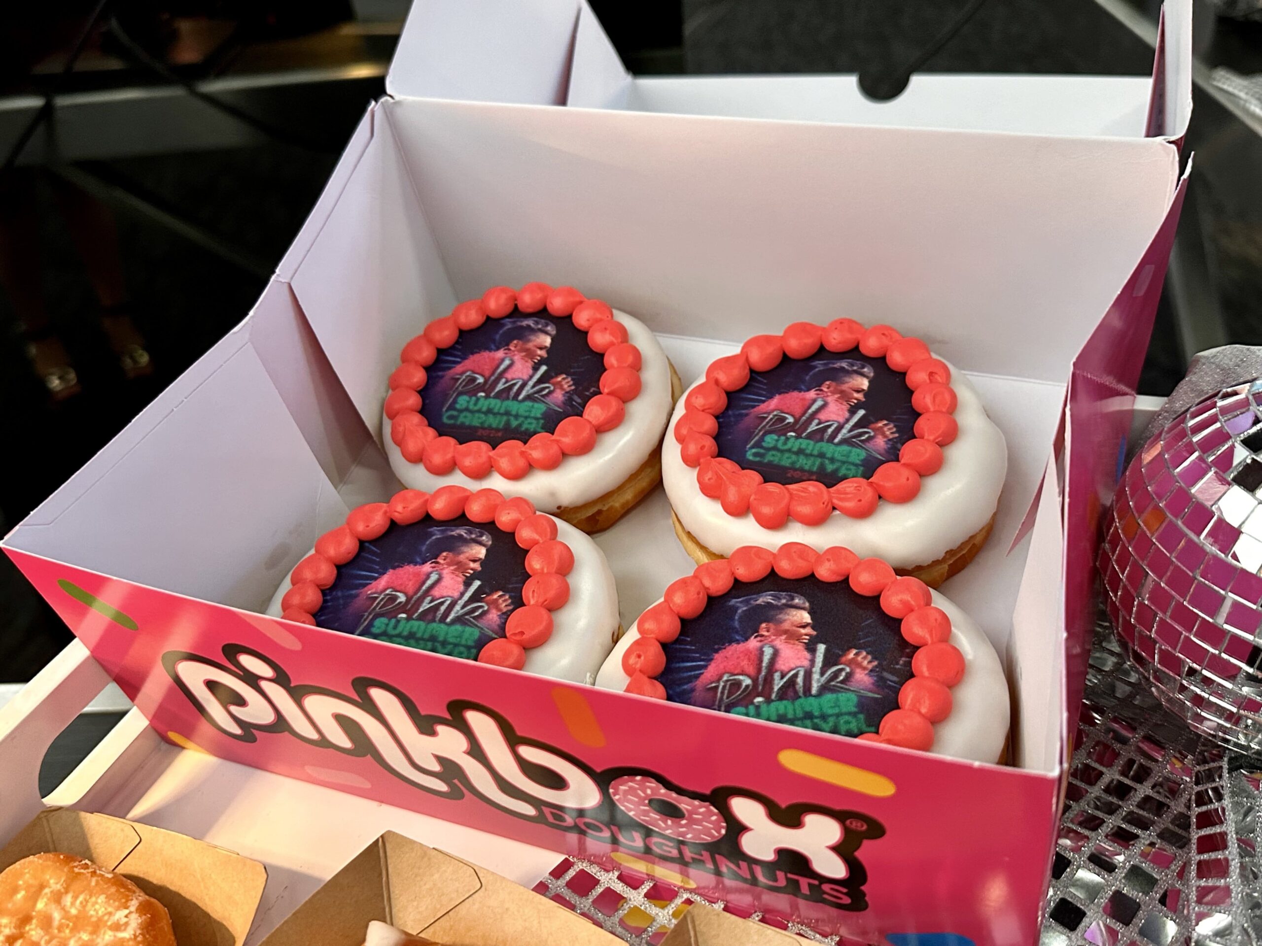 Pinkbox Doughnuts offerings at P!nk's Summer Carnival (©Melanie Lee)