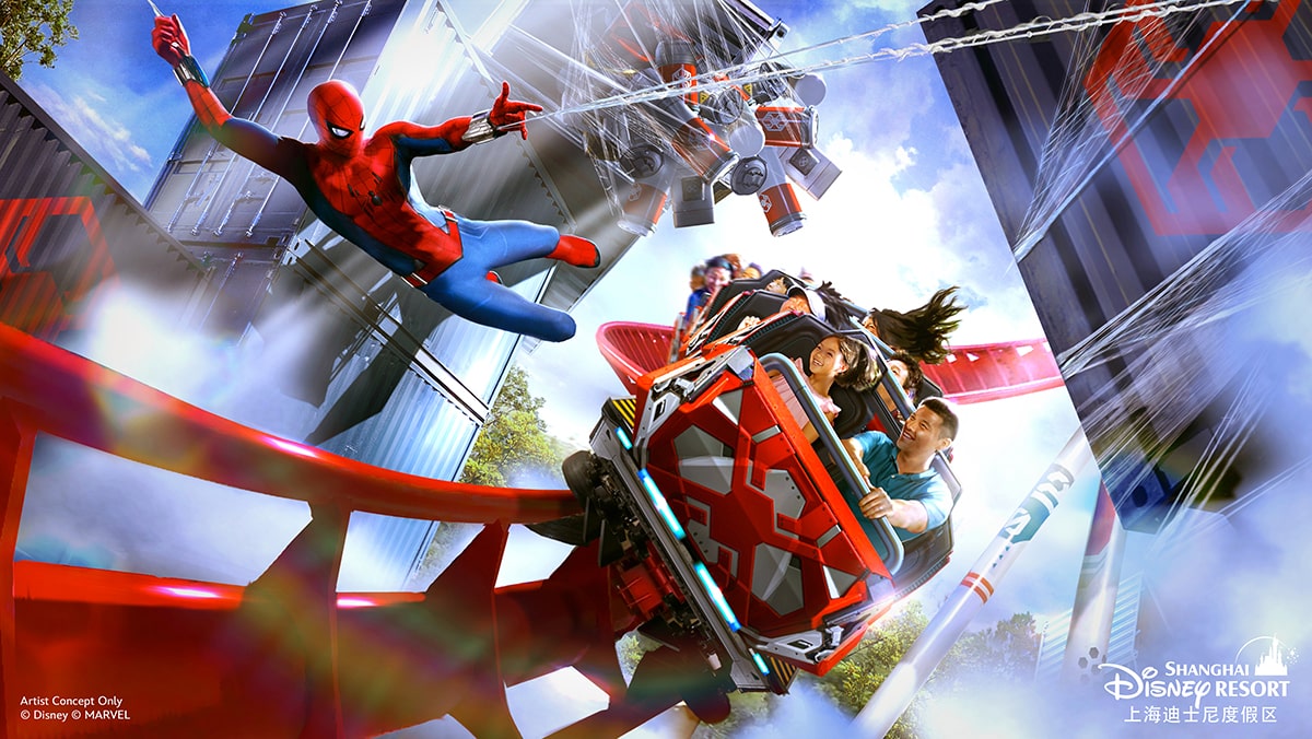 Spider Man Coaster (©Shanghai Disneyland Resort)