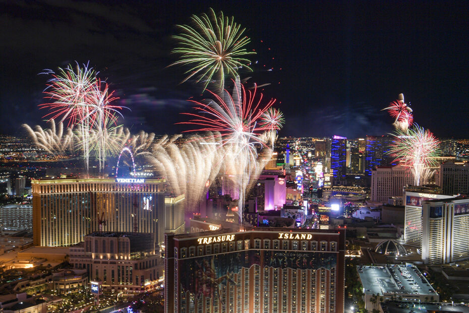 Fireworks on the Las Vegas Strip (Courtesy LVCVA)