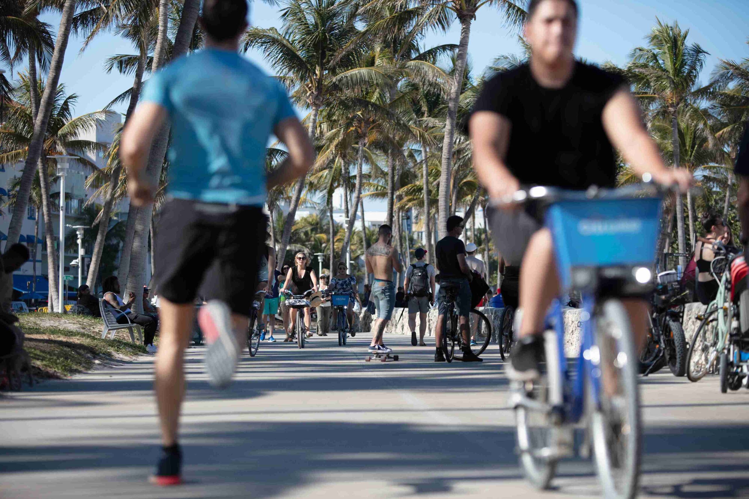 CitiBiking - Ocean Drive - South Beach (Photo courtesy of the GMCVB – http://MiamiandMiamiBeach.com)