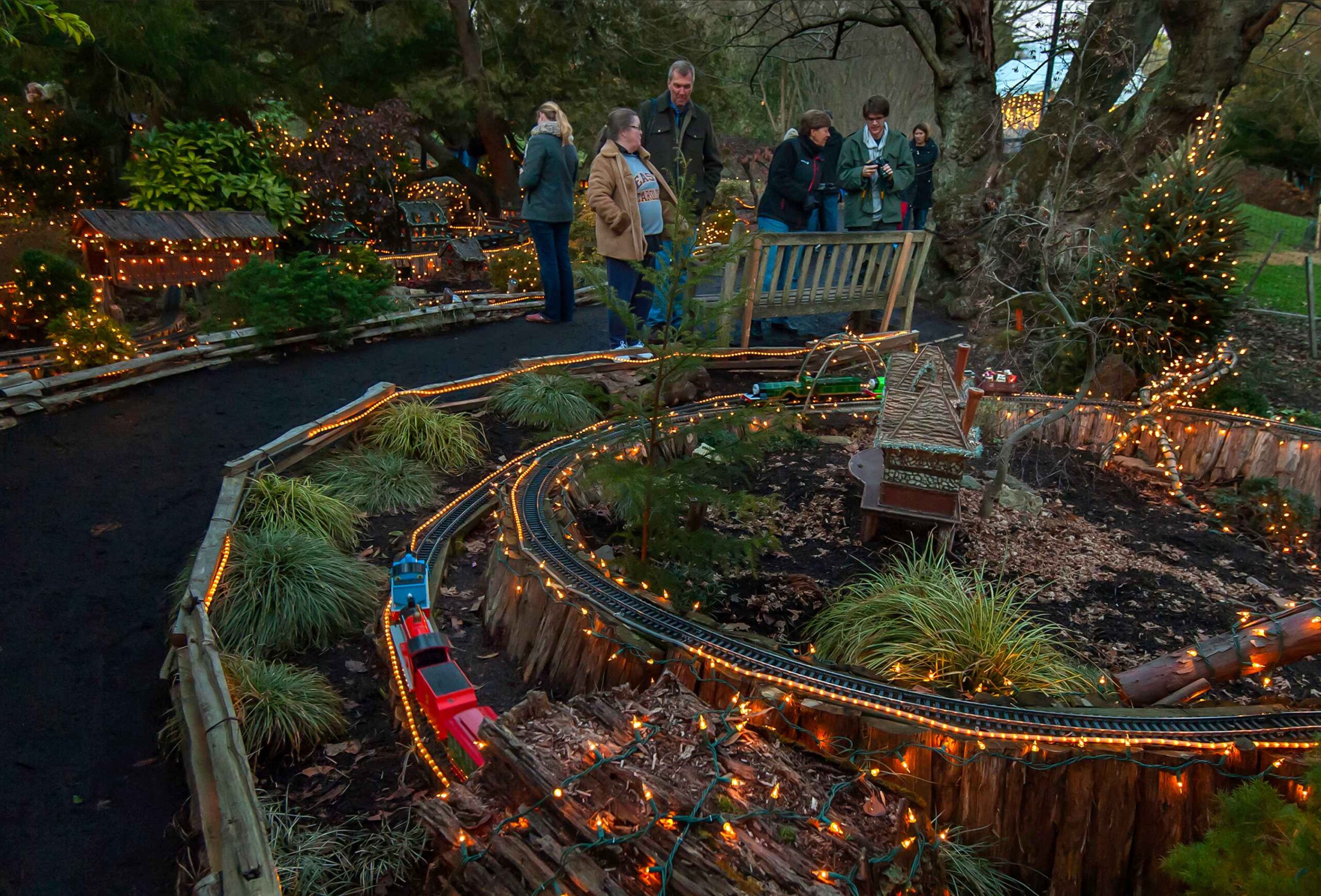 Morris Arboretum Holiday Garden Railway (Photo by R. Kennedy for VISIT PHILADELPHIA®)