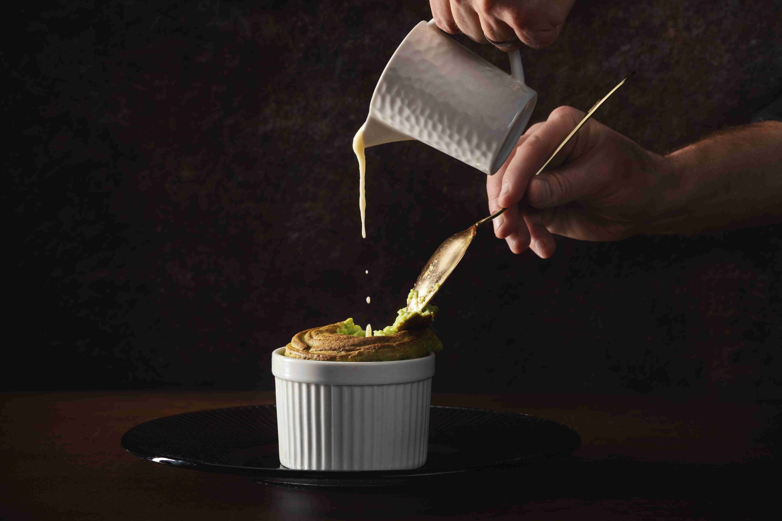 Bourbon Steak Spinach Souffle (©Anthony Mair)