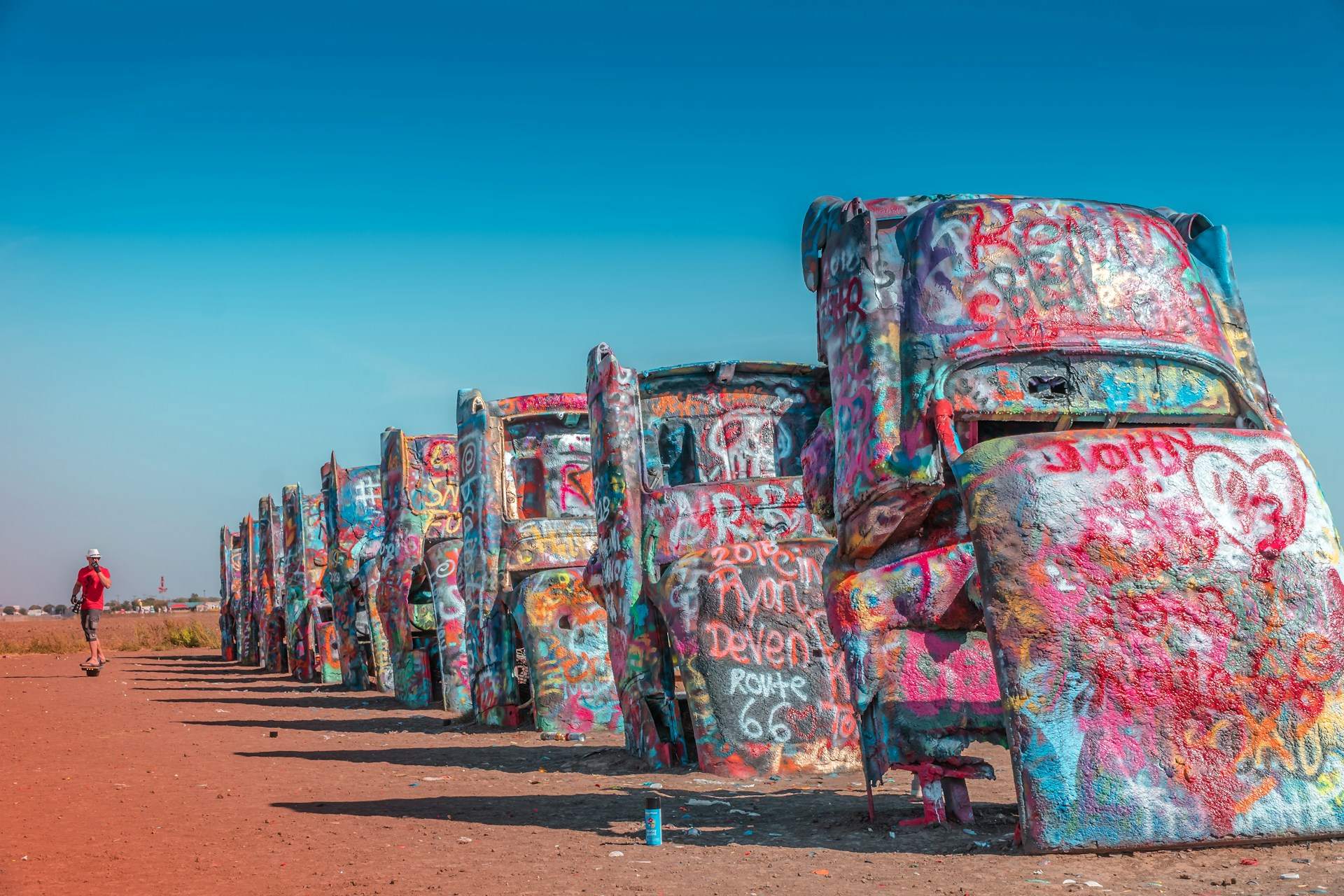 Cadillac Ranch Along Route 66 in Amarillo (©Heidi Kaden)