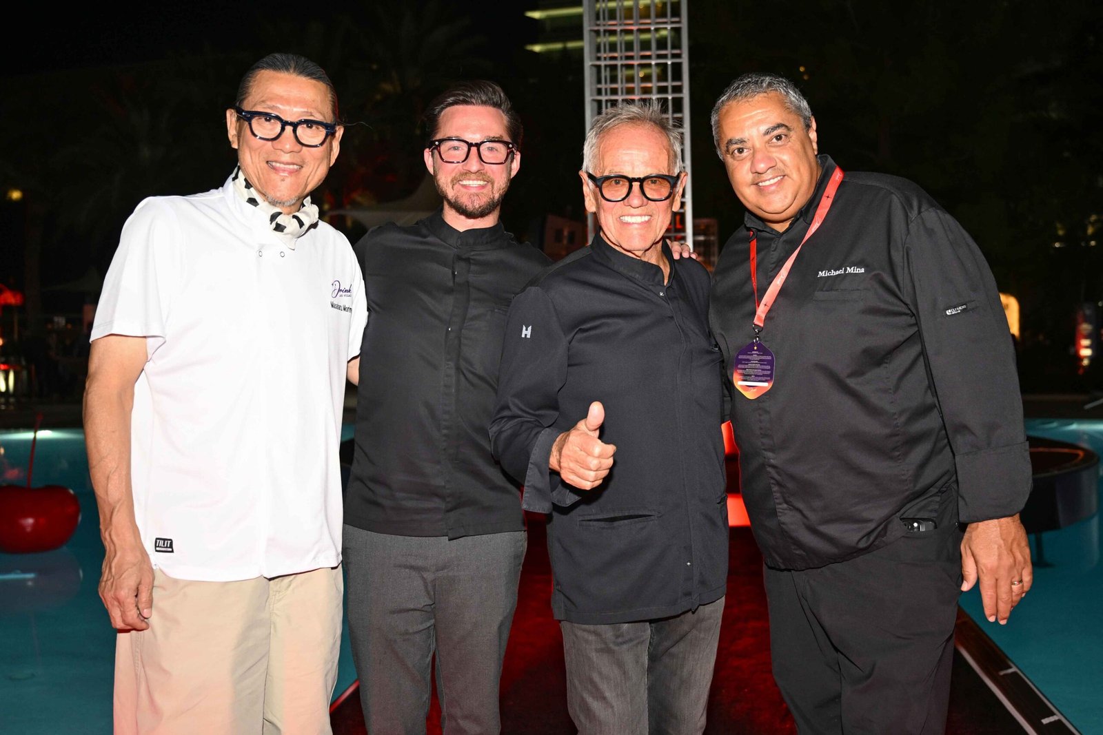 Masaharu Morimoto, Byron Puck, Wolfgang Puck and Michael Mina attend Drink Las Vegas Timeless Taste on September 26, 2026 in Las Vegas, Nevada. (Photo by Denise Truscello_Getty Images for Drink Las Vegas)